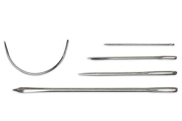 Trade needles 5 pieces silver coloured