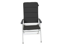 Fauteuil pliable GRENOBLE rembourré, noir/argent