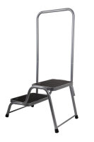 Doppeltrittstufe mit Handlauf - 640 x 375 x 430 mm