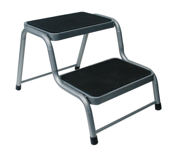 Doppeltrittstufe Stahl - Höhe 38 cm