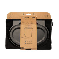 Poubelle Flextrash, 3L, noir, matÃ©riau biodÃ©gradable