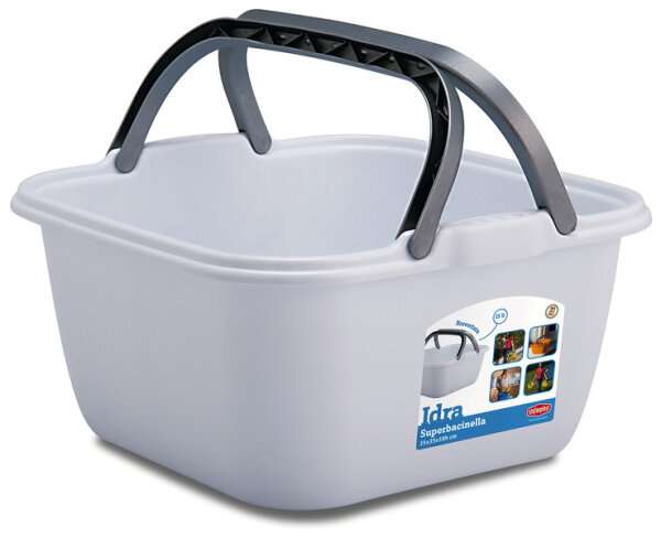 bol/baignoire 13l, couleurs assorties : blanc, turquoise, vert lime, 35x35x18cm