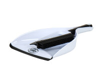 Ensemble brosse à main et pelle à poussière en silicone - Blanc / Noir