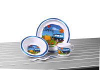 Service de vaisselle pour enfants en mélamine, 5...