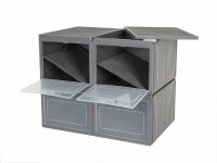 Folding locker Box 4 - Camping locker with 4 compartments