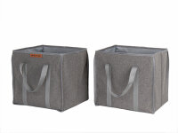 Folding boxes with carrying handles - set of 2