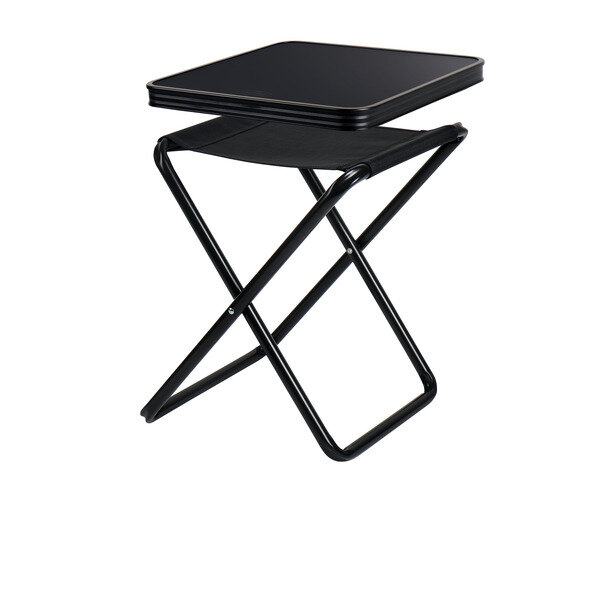 Campinghocker / Tischhocker Pasadena - Schwarz - Belastbar 100kg/30kg