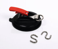 Saugnapfbefestigung mit Ring und S-Haken