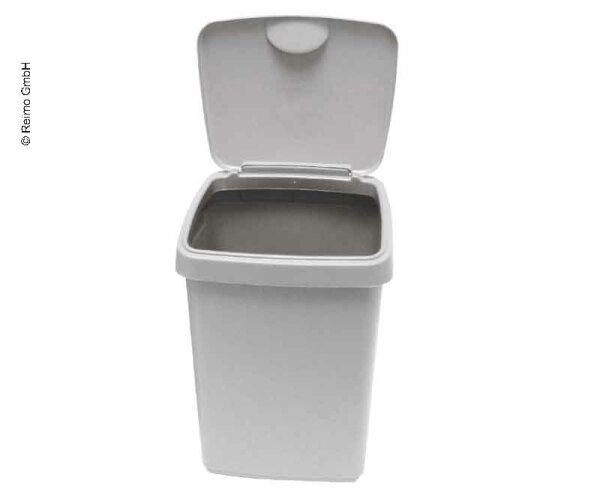 Seau à couvercle à charnière, 10 litres, gris, 25x22x33 cm