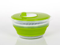 essoreuse à salade pliable, citron vert/blanc, également passoire et bol, avec couvercle