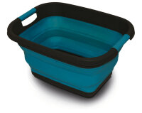 Panier pliable en silicone bleu L49 x P37,5 x H7/26cm