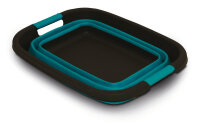 Panier pliable en silicone bleu L49 x P37,5 x H7/26cm