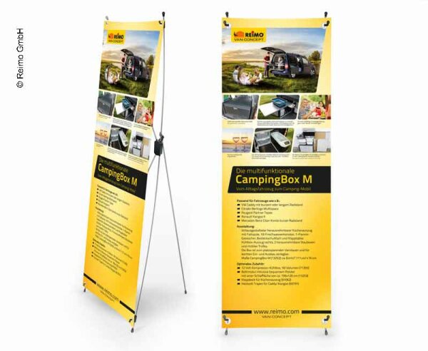 X-Banner - Motive: Reimo Campingbox M, German, Size: 60x180cm