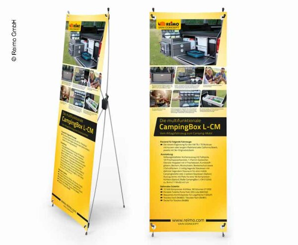 X-Banner - Motive: Reimo Campingbox M, German, Size: 60x180cm