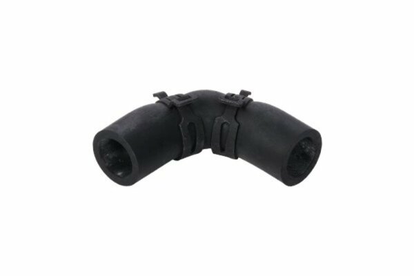 Gummiwinkel mit Bandklemmschelle - 90° - 62 mm