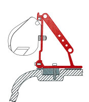 Fiamma Adapter for F45 on VW T5 with flat roof