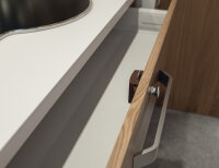 Push-Lock screw-on deadbolt lock - Can be operated from one side - Brown