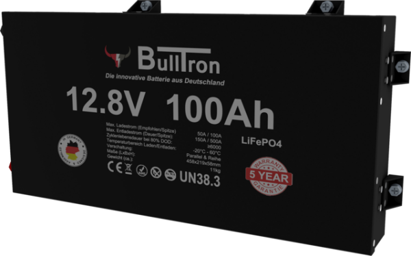 Batterie Polar 100Ah Slim LiFePO4 12,8V Akku mit 150A BMS