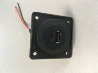 Charging socket Integro 12 V Power USB A+C, 18 W