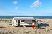 Roof awning kit F80 S suitable for Fiat Ducato cloth royal grey housing polar white