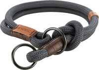 BE NORDIC Zug-Stopp-Halsband, dunkelgrau/braun