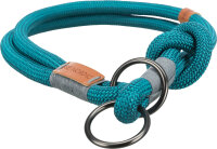 BE NORDIC Zug-Stopp-Halsband, petrol/hellgrau