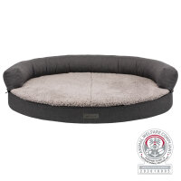 Vital Sofa Bendson, dunkelgrau/hellgrau, oval