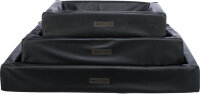 Vital Bett Remo, eckig, Kunstleder, schwarz