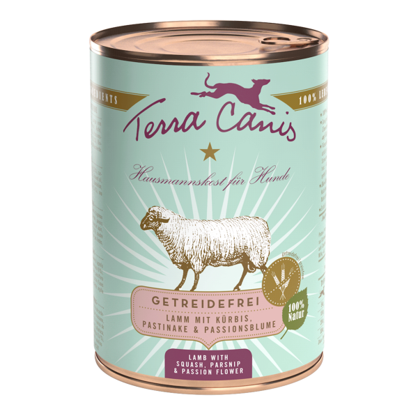 Getreidefrei ,Lamm m. Kürbis, Pastinake+Passionsblume