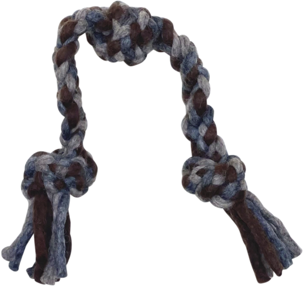 DDKC Geknotetes Seil, nature/grau