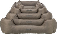 Bett Liano, eckig, taupe