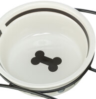 Napf Food", Keramik, weiss/schwarz