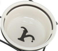 Napf Water", Keramik, weiss/schwarz