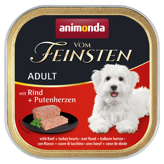 Animonda, Hund, Vom Feinsten Adult mit Rind+Putenherzen - 150g / VE 22
