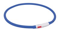 Flash Leuchtring USB, royalblau, Silikon, XS-XL: 70...