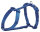 Premium H-Geschirr, blau - 25mm,M-L:50-75cm