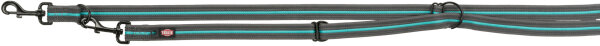 Fusion V-Leine,  grafit/aqua - L-XL: 2,00 m/25mm