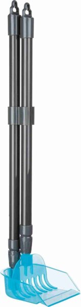Dog Pick Up Kehrschaufel inkl. Harke, 60-107cm, grau/blau