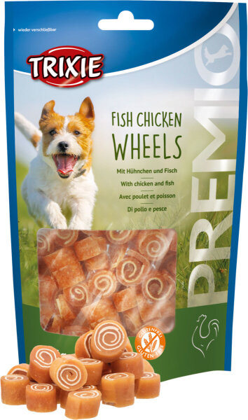 PREMIO Fish Chicken Wheels, 75 g - nur per VE 6Stk.