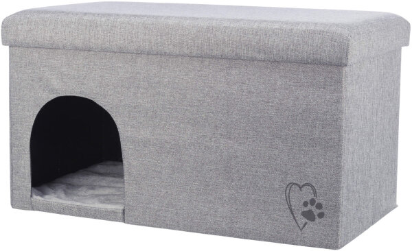Kuschelhöhle Kimy, 72 × 40 × 40 cm, hellgrau
