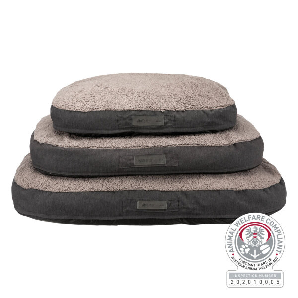 Vital Kissen Bendson rund, dunkelgrau/hellgrau - 80 × 55 cm