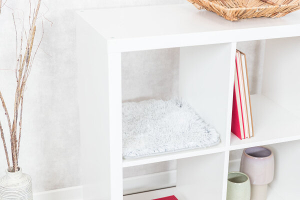 Liegematte Harvey für Regale, 33×38cm, weiss-schwarz