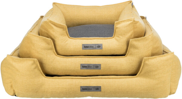 Bett Talis, eckig, gelb/dunkelgrau - 80×60cm