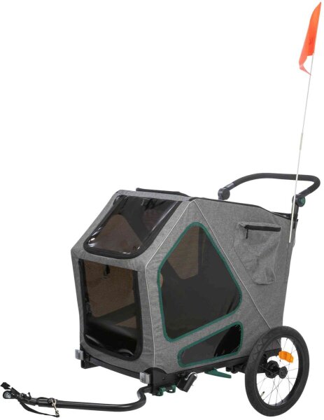 Fahrrad-Anhänger, M: 50×72×87/138 cm, grau/salbei