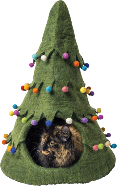 DDKC Höhle Weihnachtsbaum, grün - 36x25x36cm