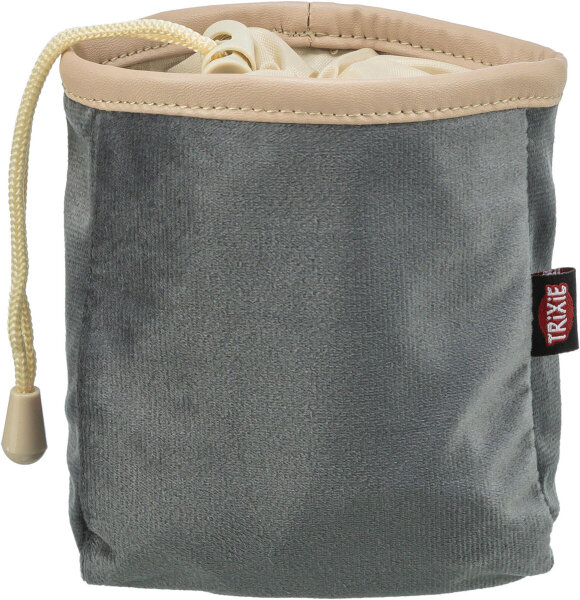 Snack-Tasche, Velours, am Clipstrip, ø 9×14cm - nur per VE 10Stk.