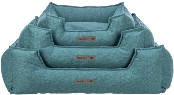 Bett Gano, eckig, petrol, 65×50cm