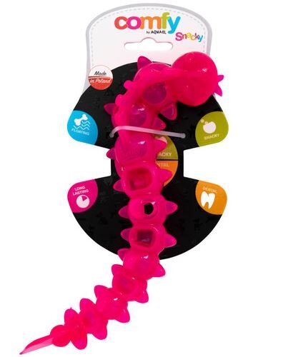 COMFY TOY SNACKY WORM, PINK - 22x8 cm