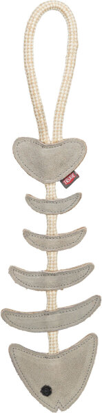 Fischgräte am Tau, Leder/Tau, 43cm
