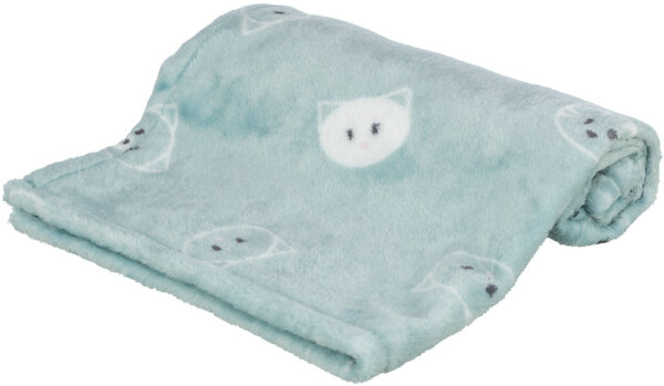 Decke Mimi, Softplüsch, 70×50cm, salbei